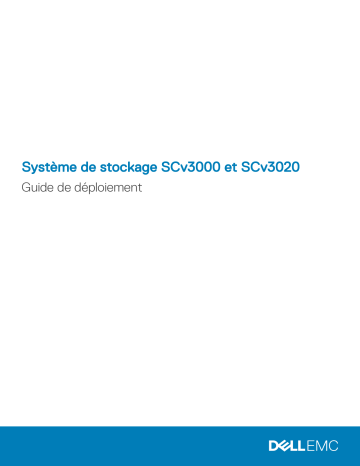 Mode d'emploi | Dell Storage SCv3020 storage Manuel utilisateur | Fixfr