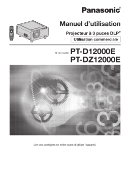 Panasonic PT-D12000E Manuel utilisateur