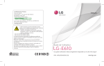 LG S&eacute;rie E610 Manuel utilisateur