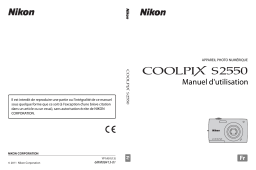 Nikon Coolpix S2550 Manuel utilisateur