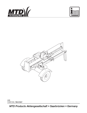 Manuel du propriétaire | MTD LOG SPLITTER 550 Manuel utilisateur | Fixfr