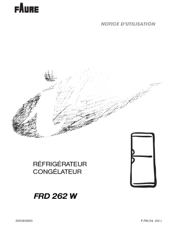 Manuel du propriétaire | Faure FRD 262 W Manuel utilisateur | Fixfr