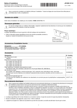 V-ZUG 31020 Hob Induction Guide d'installation