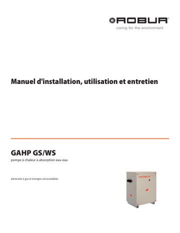 GAHP GS | Robur GAHP WS HEAT PUMP Manuel utilisateur | Fixfr