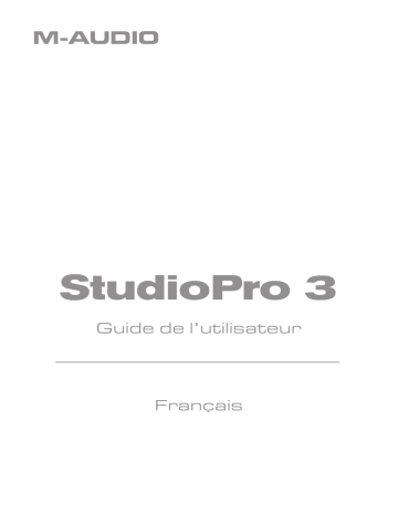 Manuel du propriétaire | M-Audio StudioPro 3 Manuel utilisateur | Fixfr