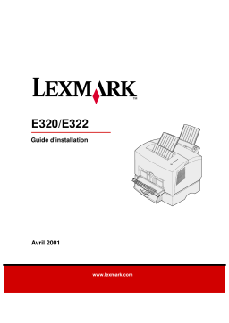 Lexmark E322 Manuel utilisateur