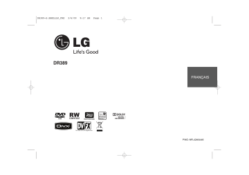 LG DR389 Manuel du propriétaire | Fixfr