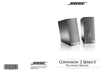 Manuel du propriétaire | Bose Companion 2 Series II Manuel utilisateur | Fixfr