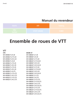 Shimano WH-M8020-TL-275 Roue Manuel utilisateur