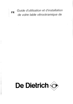 De Dietrich DTV104WE1 Manuel utilisateur