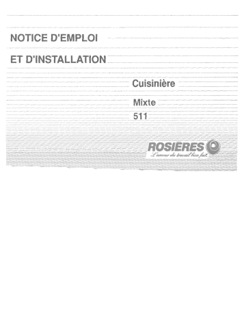 Manuel du propriétaire | ROSIERES 511 Manuel utilisateur | Fixfr