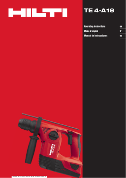 Hilti TE 4-A18 Manuel utilisateur