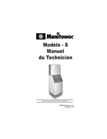 Manitowoc Ice S Model Technician's Handbook Manuel utilisateur | Fixfr