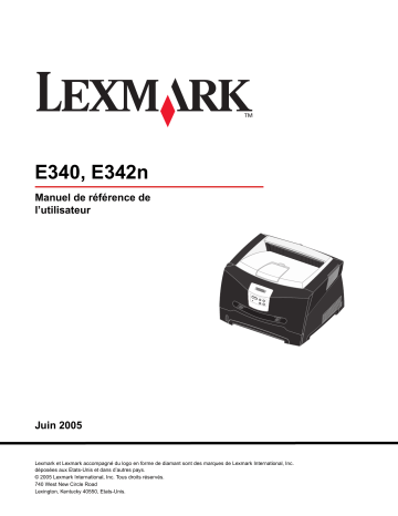 Manuel du propriétaire | Lexmark e340 Manuel utilisateur | Fixfr