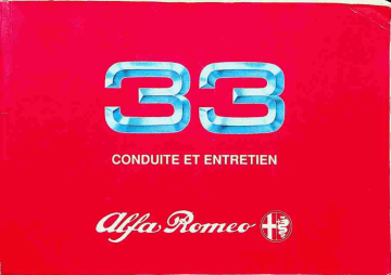 Alfa Romeo 33 1983-1994 Manuel du propriétaire | Fixfr