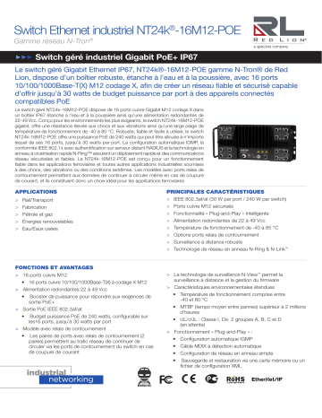 N-Tron NT24k Managed Ethernet Fiche technique | Fixfr