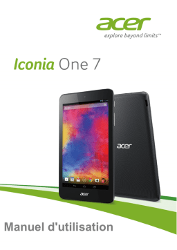 Acer Iconia One 7 B1-750 Manuel utilisateur