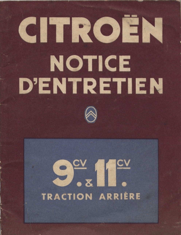 CITROEN Rosalie Manuel du propriétaire | Fixfr