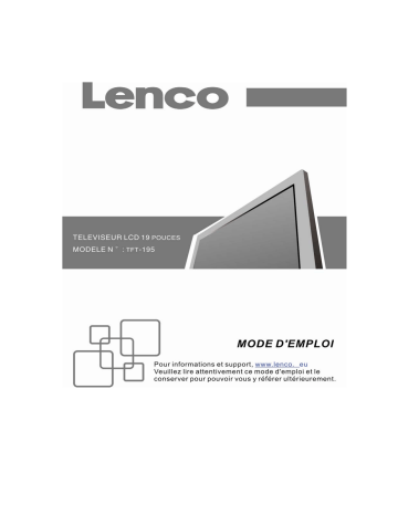 Manuel du propriétaire | Lenco TFT-195 Manuel utilisateur | Fixfr