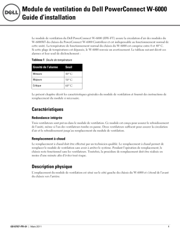 Dell W-6000 Manuel utilisateur | Fixfr