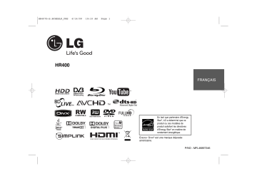 LG HR400 Manuel du propriétaire | Fixfr