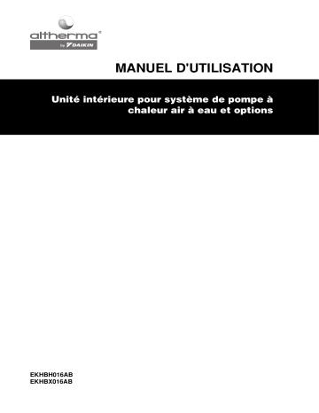 Manuel du propriétaire | Daikin EKHBH016AB Manuel utilisateur | Fixfr