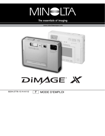 KONICA Dimage X Mode d'emploi | Fixfr