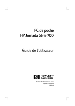 HP Jornada 700 Série Manuel utilisateur