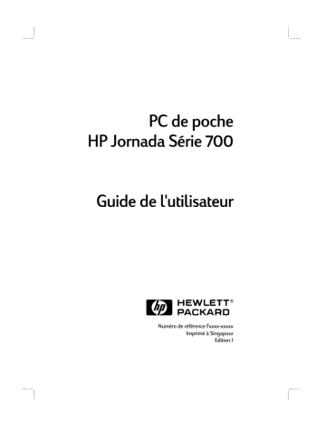 Mode d'emploi | HP Jornada 700 Série Manuel utilisateur | Fixfr