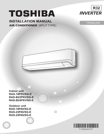 Manuel du propriétaire | Toshiba RAS 137SKV-E7 + RAS-137SAV-E6 Manuel utilisateur | Fixfr