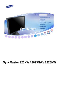 Samsung SYNCMASTER 923NW Manuel utilisateur