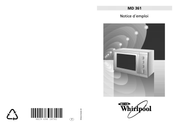 MD 361/WH | Mode d'emploi | Whirlpool MD 361/BL Manuel utilisateur | Fixfr