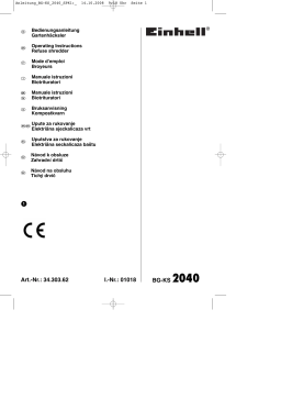 EINHELL BG-KS 2040 Manuel utilisateur