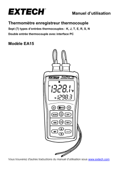 Extech Instruments EA15 EasyView™ Dual Input Temperature Datalogger Manuel utilisateur