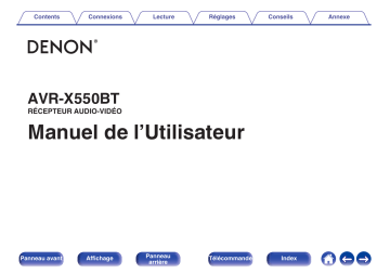 Manuel du propriétaire | Denon AVRX550BTBKE2 Manuel utilisateur | Fixfr