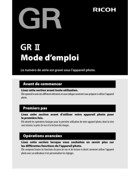 Ricoh GR II Mode d'emploi