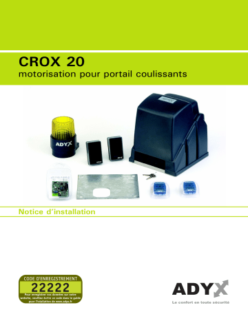 Manuel du propriétaire | ADYX CROX 20 Manuel utilisateur | Fixfr