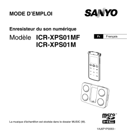 Sanyo ICR XPS01M Mode d'emploi