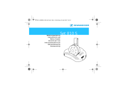 Sennheiser SET 810 S Manuel utilisateur