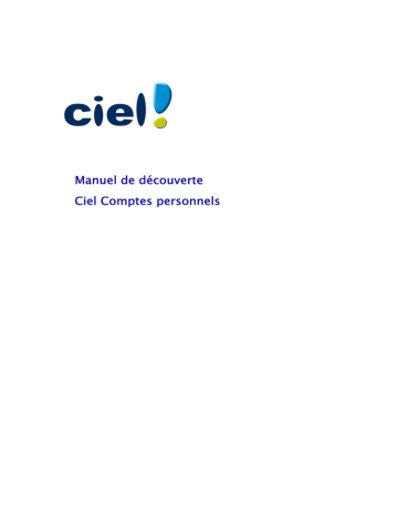 Ciel Comptes Personnels 2013 Manuel utilisateur | Fixfr