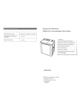 Haier HWM-20.0 Manuel utilisateur