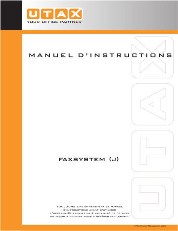 CD 1030 | CD 1050 | Mode d'emploi | Utax CD 1040 Copy System Manuel utilisateur | Fixfr