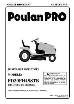 Poulan PD20PH48STB Manuel utilisateur