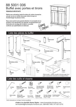 Home Styles Cottage Oak Buffet with Hutch Guide d'installation