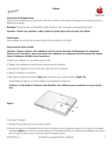 Manuel du propriétaire | Apple POWERBOOK G4 GIGABIT ETHERNET Manuel utilisateur | Fixfr