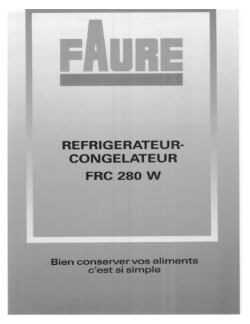 Manuel du propriétaire | Faure FRC280W Manuel utilisateur | Fixfr