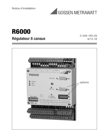 Gossen MetraWatt R6000 Guide d'installation | Fixfr