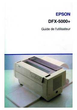 Epson DFX-5000 Manuel utilisateur