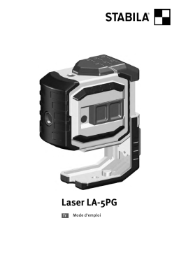 Stabila LA-5PG Point et ligne laser Manuel utilisateur