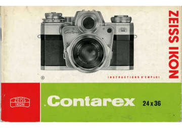 Mode d'emploi | Zeiss Ikon Contarex 24x36 Manuel utilisateur | Fixfr